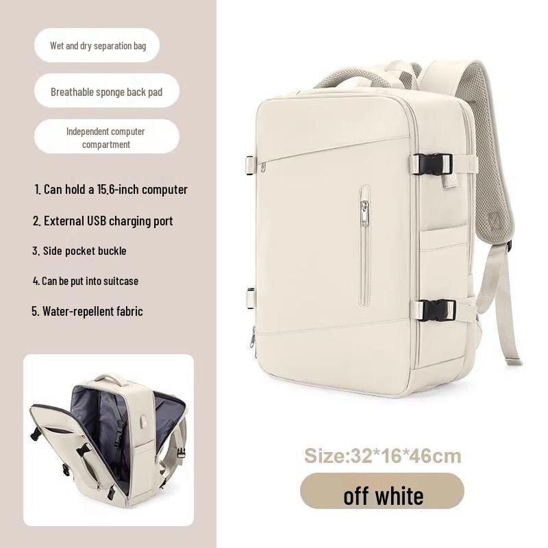 Men's Large Capacity Travel Backpack with Wet/Dry Separation, Cabin-Size Business Computer Backpack