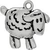 20pcs 0.7inch Sheep Metal Charms Pendants Silver Animal Shape Dangle  for Earring