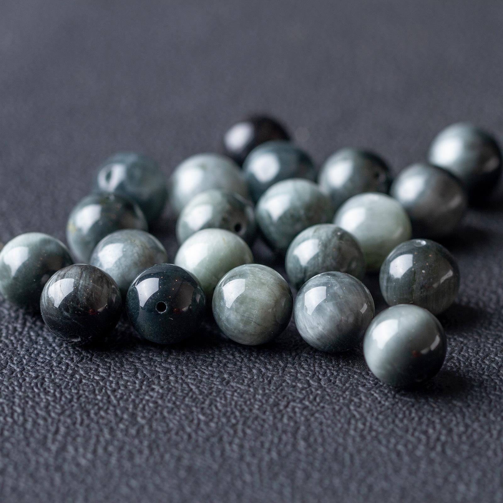 

Натуральный Соколиный глаз Круглые бусины Кошачий глаз Браслет DIY Аксессуары ручной работы Natural Hawk s Eye approx. 10mm - 1 piece