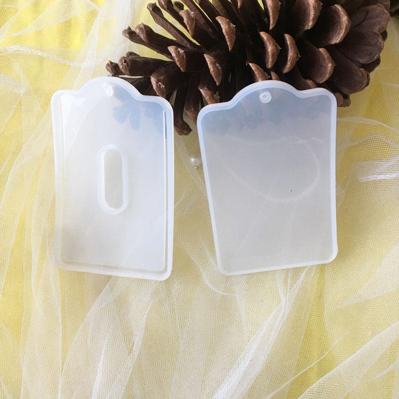 Bus Card Pocket ID Holder Pocket Set Pendant Silicone Mold Jewelry Making UV Epoxy Resin Craft Handmade DIY Art Tool