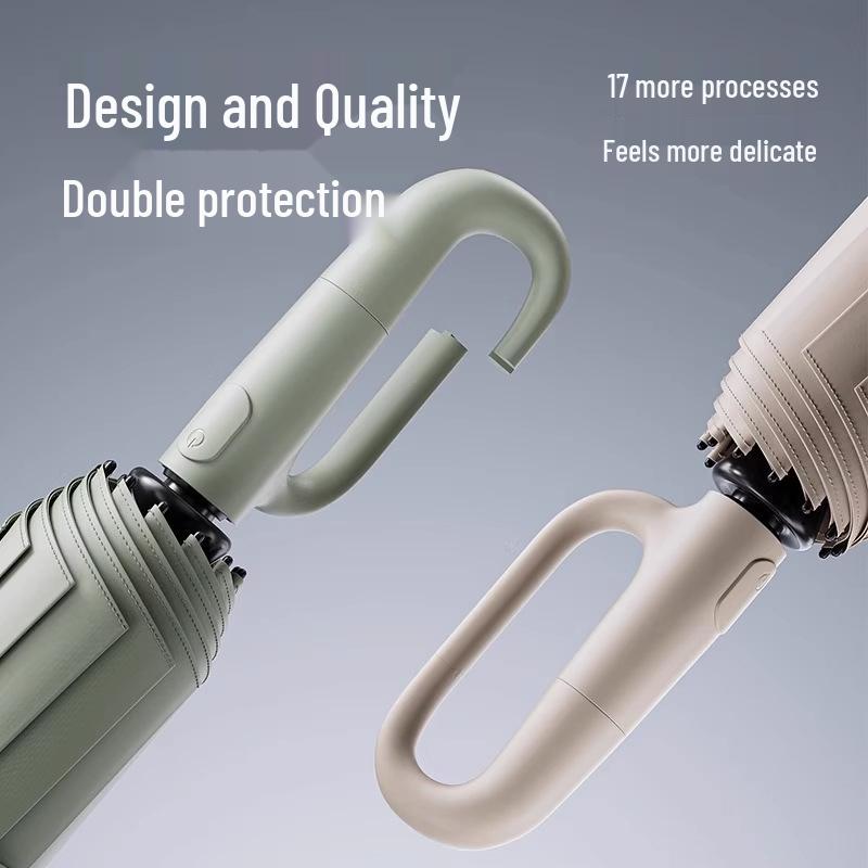 Sun & Rain 16-Rib Reverse Windproof UV Protection Umbrella