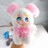 Sweet Fairy Style Lace Rabbit Plush Vinyl Doll Keychain For Backpack Pendant Hanging Ornament Birthday Gift