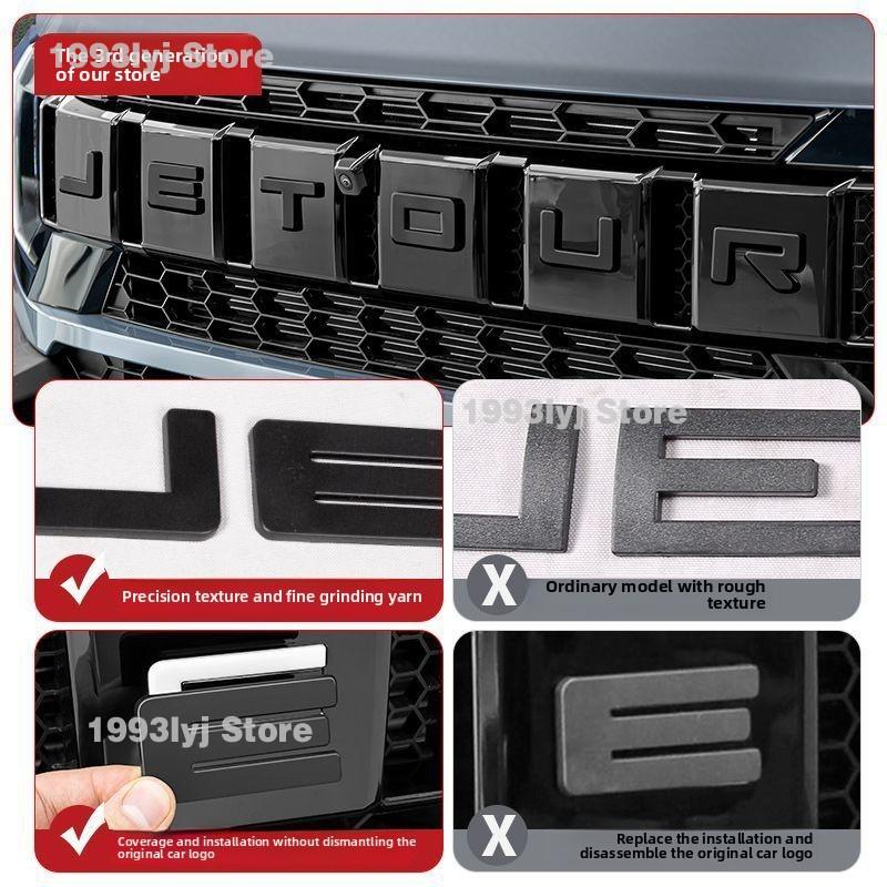 For Chery Jetour Traveller T2 Styling Plastic Rear Emblem Front Grille Badge High-end Decals Auto Exterior Decoration