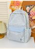 Schoolbag1011 new fresh and sweet plaid backpack junior high school students casual simple light commuting large capacity backpack