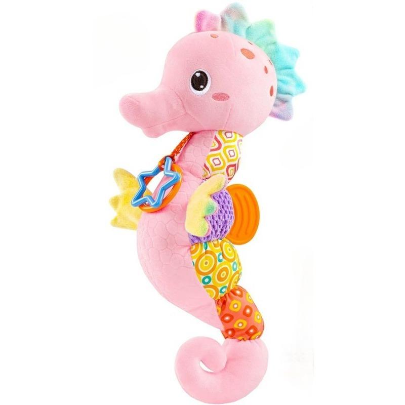

Детские музыкальные погремушки в виде морского конька, мягкие игрушки для младенцев, мягкая игрушка ярких цветов, шуршащая бумага, игрушки для новорожденных, подарки розовый