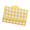 Picnic Blanket Waterproof Damp Proof Thickened Nonwoven Foldable Portable Gingham Picnic Mat for Beach Camping Yellow