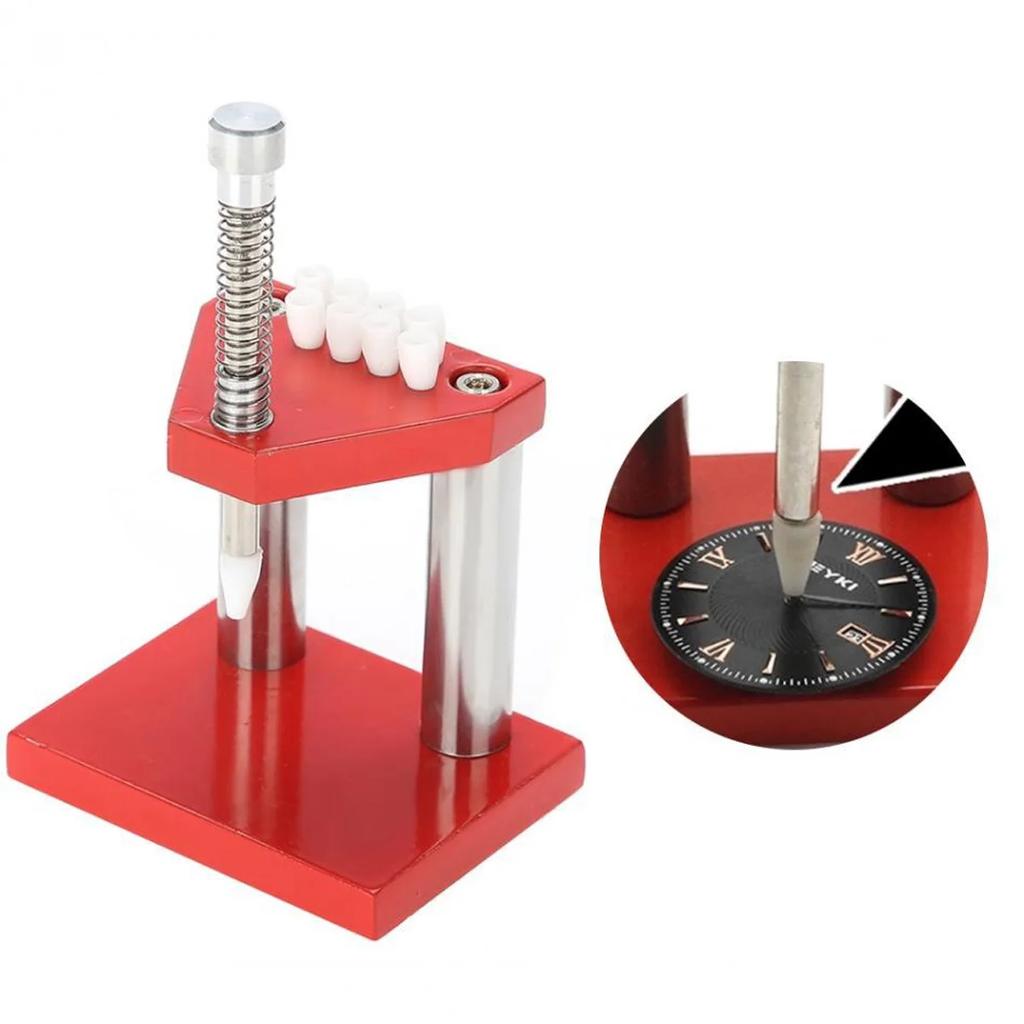 Dispozitiv pentru îndepărtarea acului de mână pentru ceas Ceas de mână portabil Extractor cu piston Piese precise Accesorii pentru reparații de ceasornicar Instrumente Mașină roșie