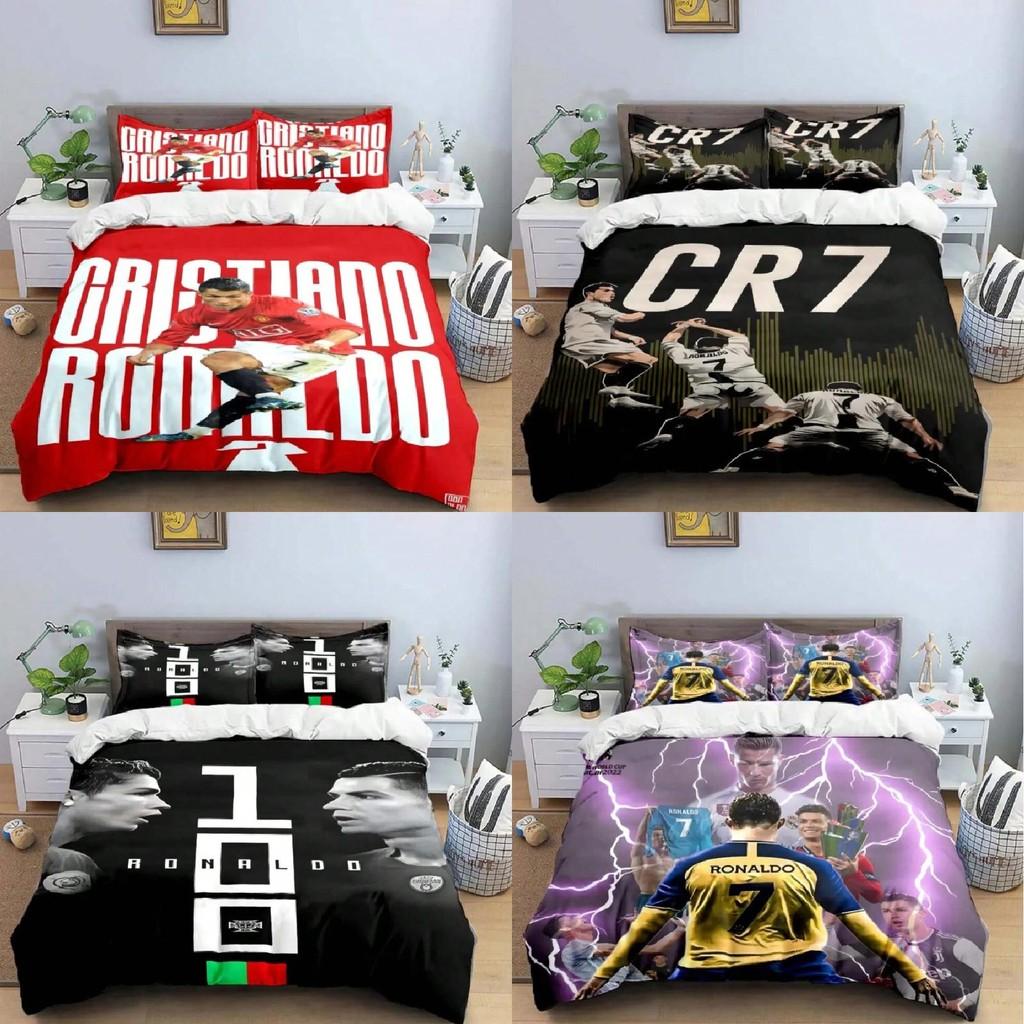 Football Ronaldo Digital 3d Printed Bed Set With Soft Material For Bedroom Use And Gift Idea