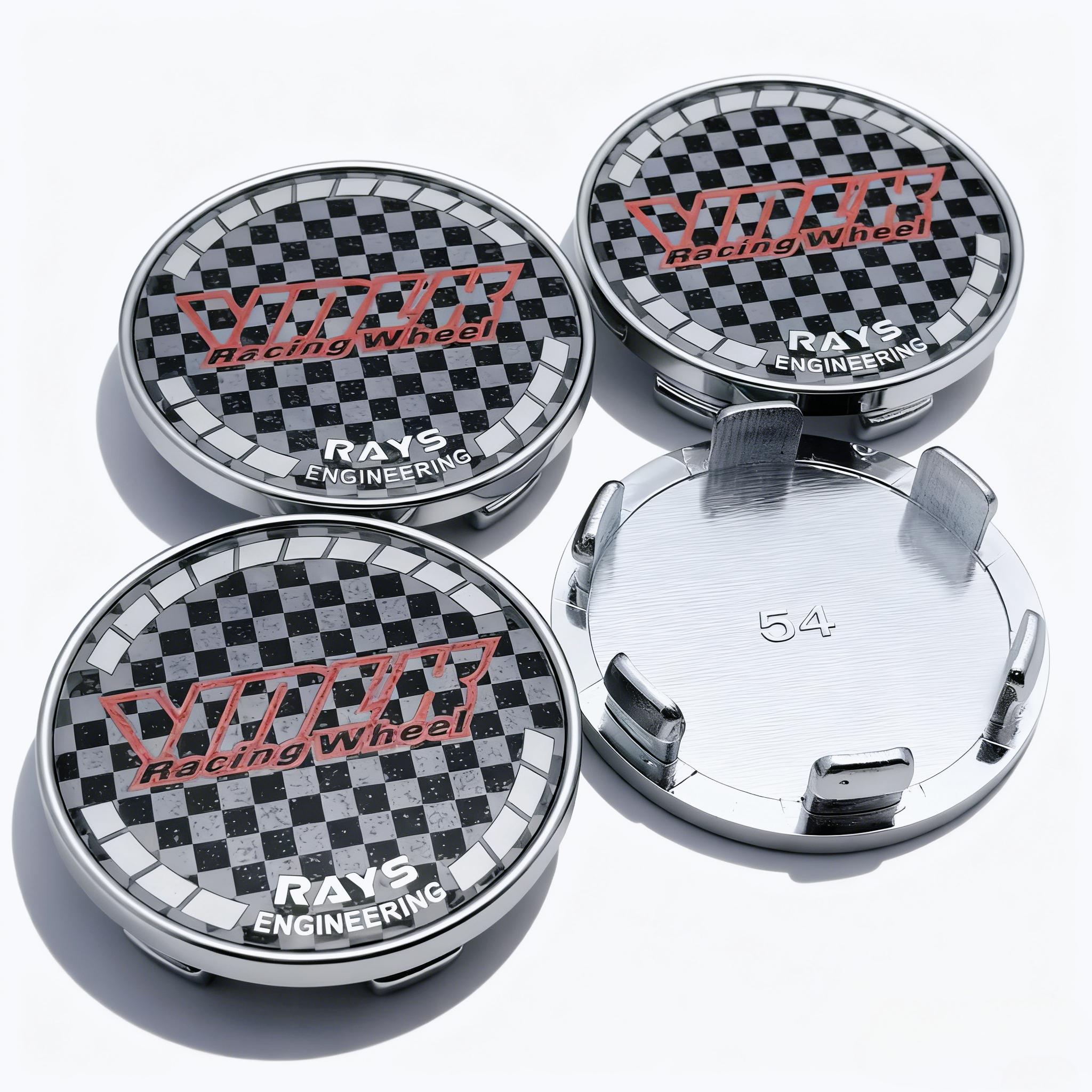 

4pcs VOLK Racing Logo Emblem Car Wheel Center Caps OD 54MM 49MM Wheels Hub Dust Cap RAYS Badge Rim Hubcaps Cover Car Accessories VOLK RAYS Badge&4pcs 54 Wheel Caps