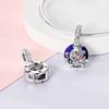 925 Silver Colorful Charms Beads Pumpkin Carriage Windmill Clown Dangle Bracelet Women Jewelry DIY Gift