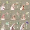 Antique Butterfly Flower Bamboo U-shaped Hairpin Super Fairy Retro Pearl Fringed Hairpin Hanfu Ancient Hairpin Accessories