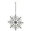 Hill Interiors Rustic Snowflake Christmas Hanging Decoration