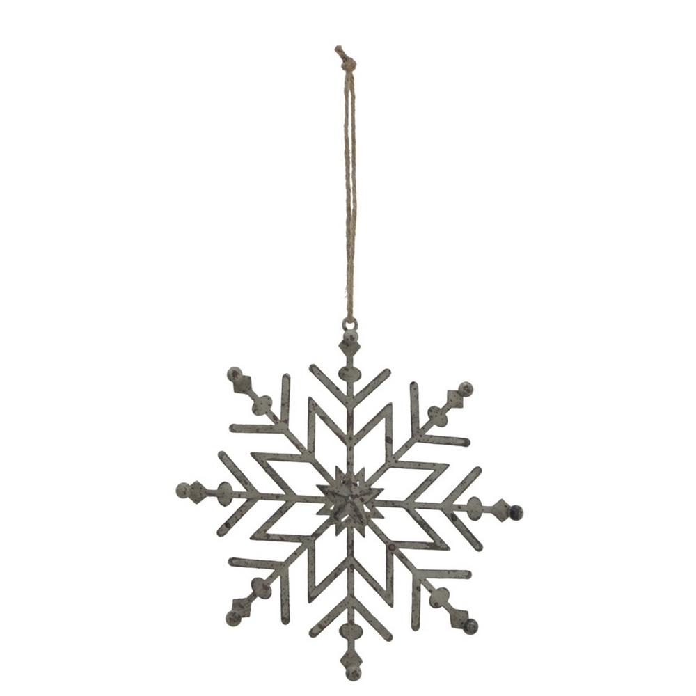 Hill Interiors Rustic Snowflake Christmas Hanging Decoration
