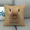 Cute Dog Face Cushion Cover Husky Corgi Pug 2D Flat Print Peach Skin Throw Pillow Case For Sofa Home Decor Pet Lover Gift 45X45