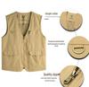 Men's High-End Mountain Style Outdoor Vest - Pure Cotton, Fishing & Camping Gilet Jacket