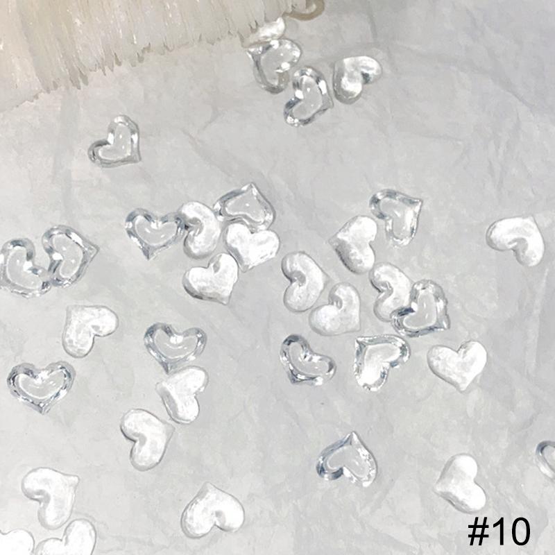50 Stück Nailart-Dekoration Farbverlauf Liebesherzförmige Nailart-Accessoires