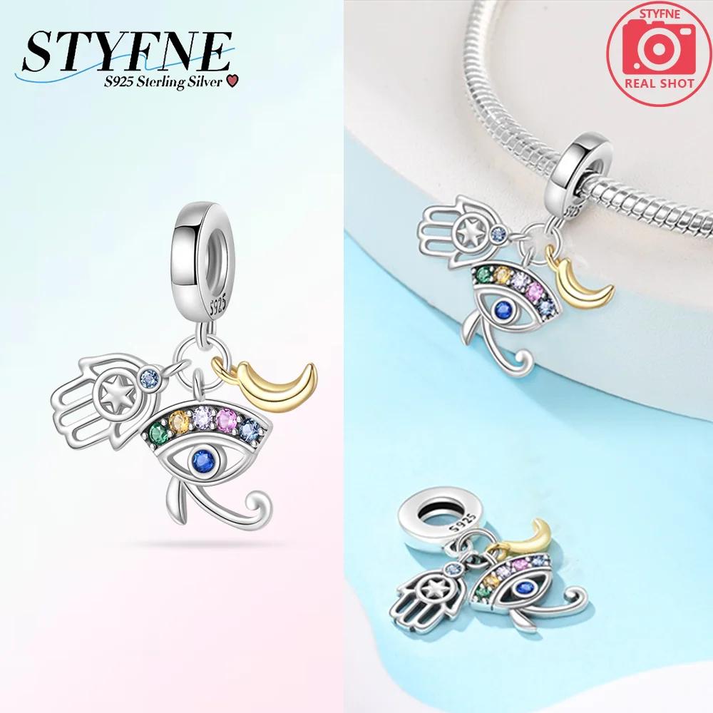 Charms Plataoriginales Fatima Hand Religious Beads For Charms Copper Bracelet Jewellery Making Women'S Gift