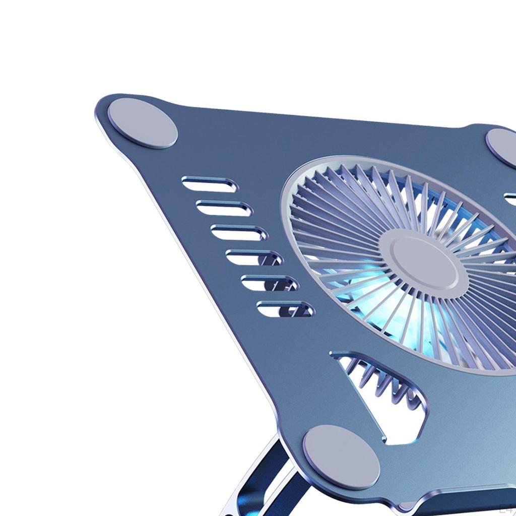 Laptop Holder with Cooling Fan Stand Portable USB Ergonomic Aluminium Alloy