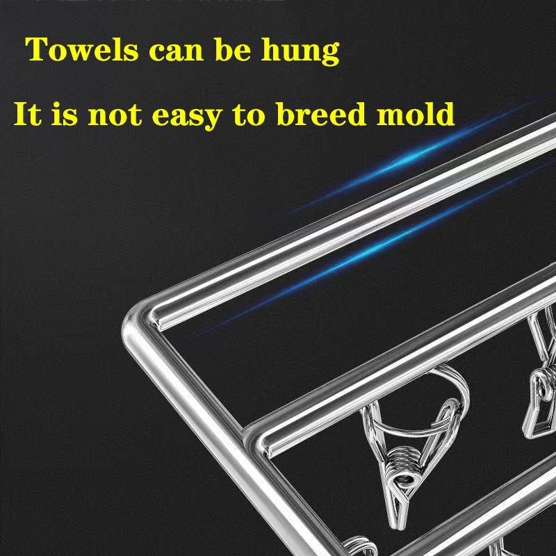 Sock Rack, Stainless Steel Clothes Rack, Multifunctional Clothes Rack, Underwear Rack, Windproof Dormitory, Household Clothes Rack