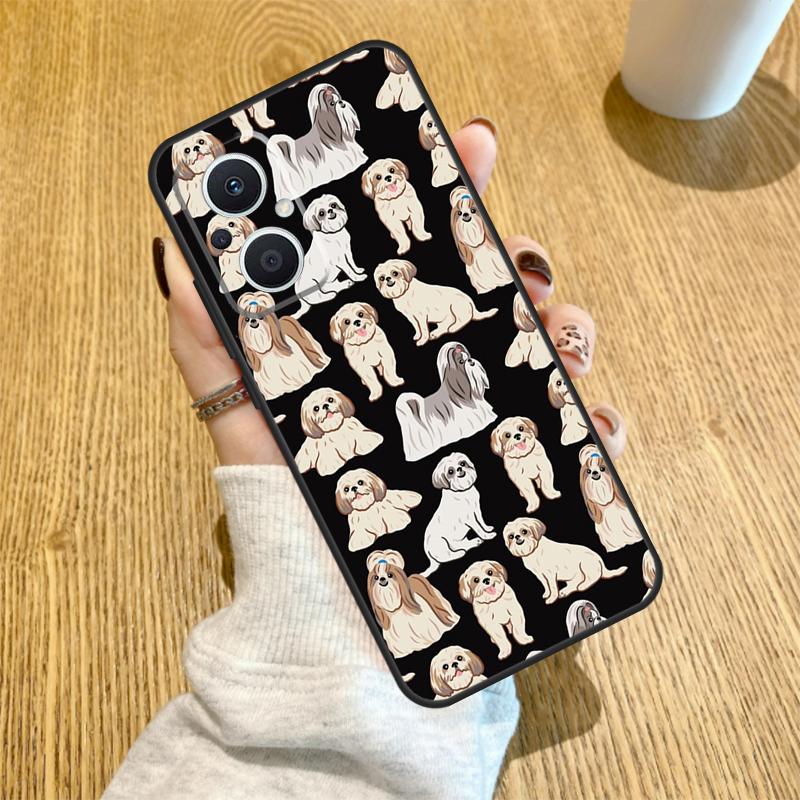 Cartoon Shih Tzu Dog Funda For OPPO Reno 10 11 12 13 14 Pro 14F 13F 12F 11F 7 8 Lite OPPO Find X5 X8 X9 Pro Case