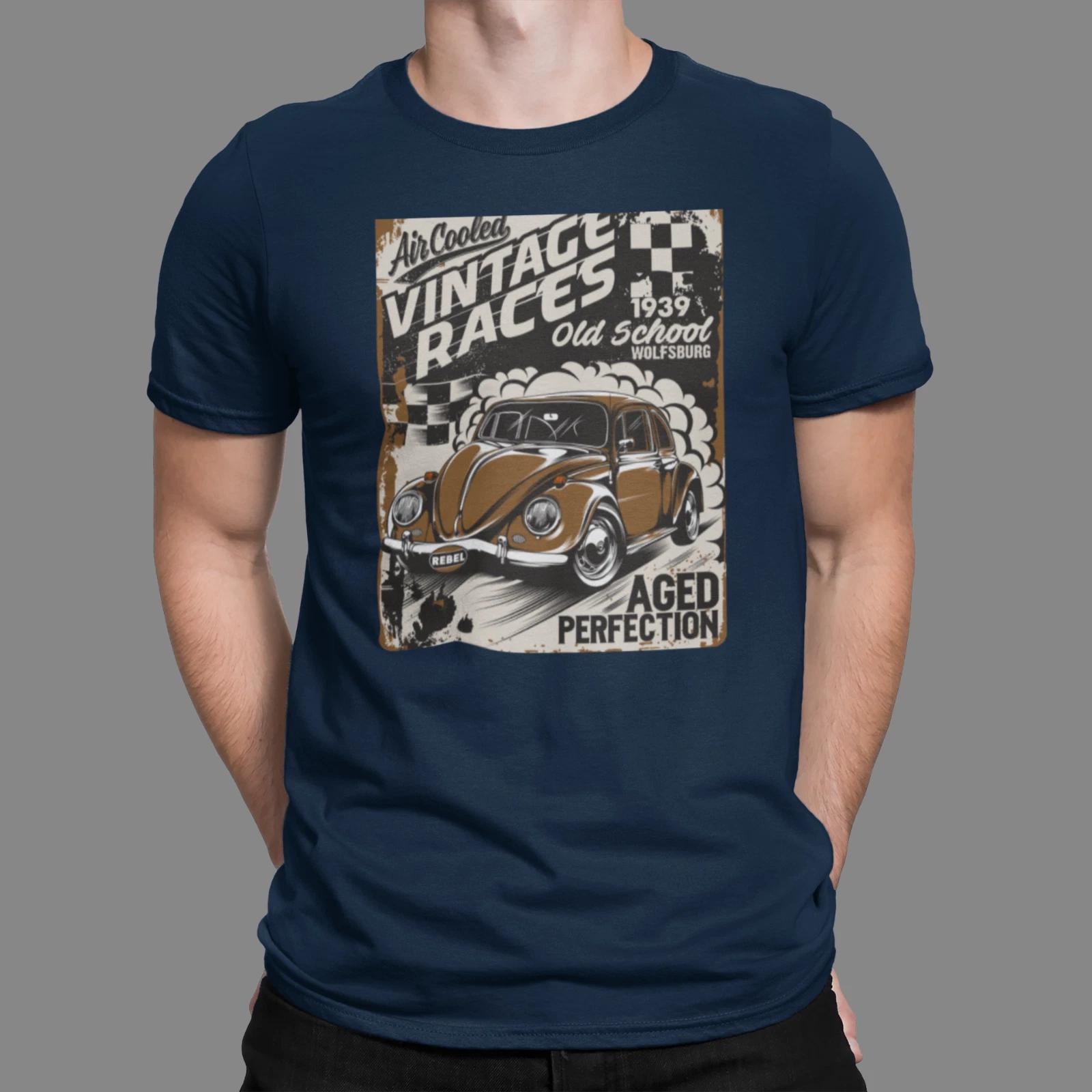 Retro Vintage Racers Car T-Shirt, classic car, Dads gift, old school L
