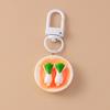 Cute Resin Simulation Food Keychain Bread Sandwich Key Ring Pendant for Key Holder Women Girls Handbag Decor Jewelry Gift