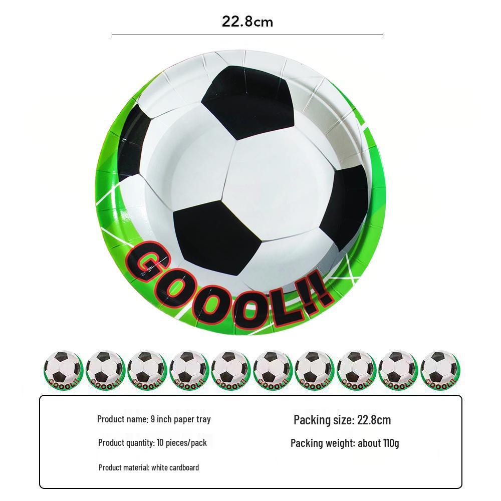 Football Birthday Party Decor Set: Plates, Cups, Tablecloth, Cutlery, Backdrop, Banner & Balloons.