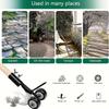 Vertical Manual Weeding Tool with Wheel,Garden Gap Weeding Hook, for Lawn, Yard, Backyard, and Driveway Maintenance, Handheld Gap Weeding Tool