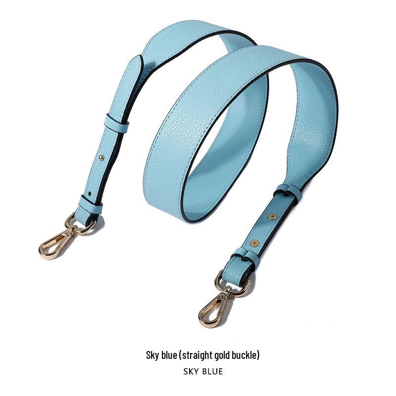 Breiter Schulterriemen aus Rindsleder mit genarbter und Litschi-Musterung - Vielseitiger, verstellbarer Taschen-Ersatzriemen