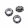 Vintage Floral Pattern Cylinder Beads Antique Style Large Hole Spacers For DIY