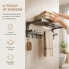 Foldable Bathroom Towel Rack Suction Cup Wall Mount Towel Holder Bathroom Storage Rack  Home