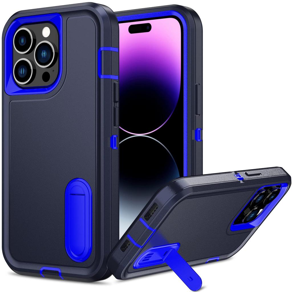 Case For iPhone 15 14 13 12 11 Pro Max XS XR 8 7 Plus Heavy Duty Shockproof Anti-Scratch Rugged Protective with Kickstand Cover