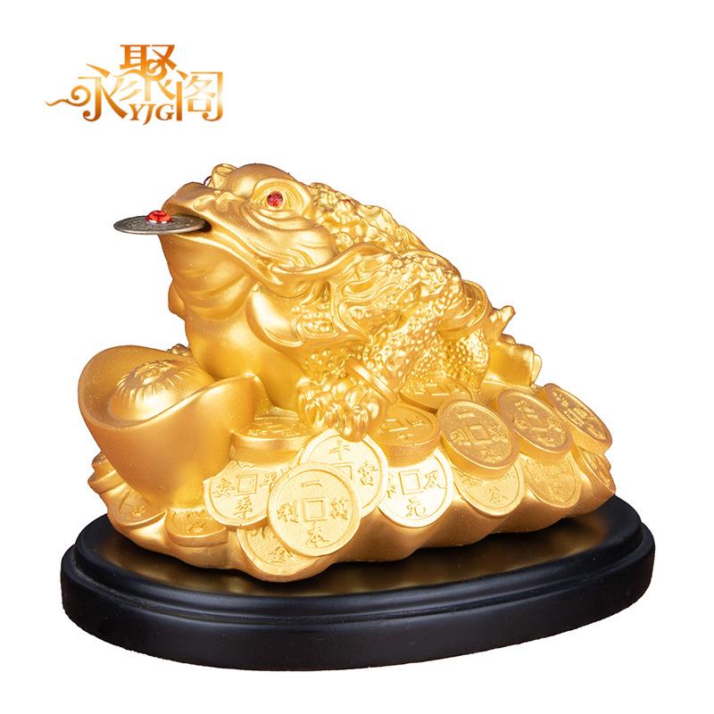 Lucky Golden Toad Ornament Three-legged Toad Home Decoration Gifts