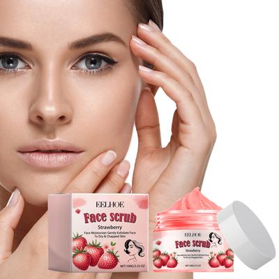 Eelhoe 100g Strawberry Fruity Face Scrub Cream Face Scrub Cleaning Skin Whitening Remove Cutin Dead Skin Moisturizing Body Care