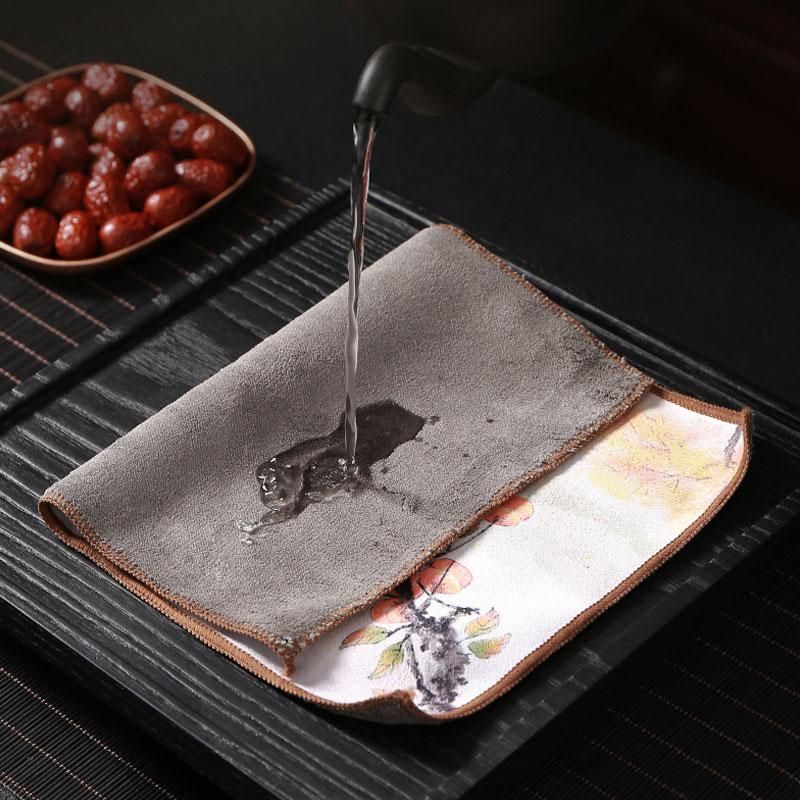 Chinese Style Absorbent Tea Towel Tea Ceremony Accessories Tablecloth Rag Classical Simple Style Tea Mat Ceremony Decoration Mat