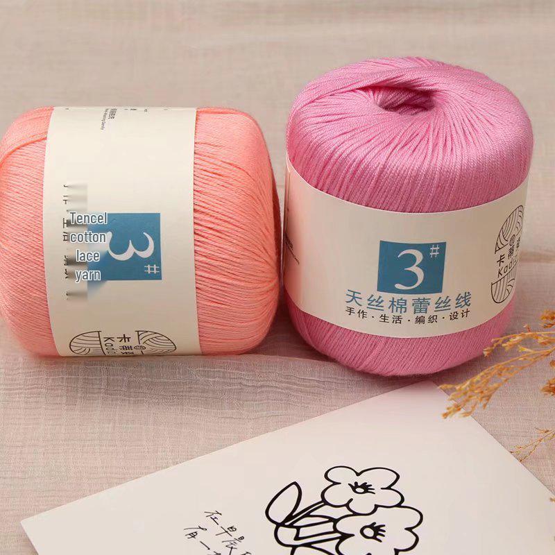 Mercerized Cotton Lace Yarn No. 3: DIY Hand-Knitted Crochet for Children - Spring/Summer Sweater & Coat - Free Shipping