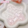 100 Pcs Nail Art Decorations Clear Transparent Bow Colorful Ice Transparent Resin Rhinestones For DIY Manicure Phone Case And Craft Decoration
