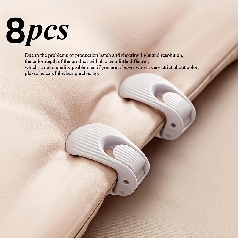8/4pcs, Bed Sheet No-Needle Quilt Fixers, Shell Clips to Prevent Slipping of Bed Sheets, No Trace, Suitable for Thick Mattresses