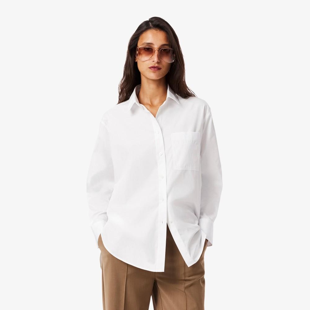 [Lacoste] Женская оверсайз рубашка из поплина CF0215-55N001 34