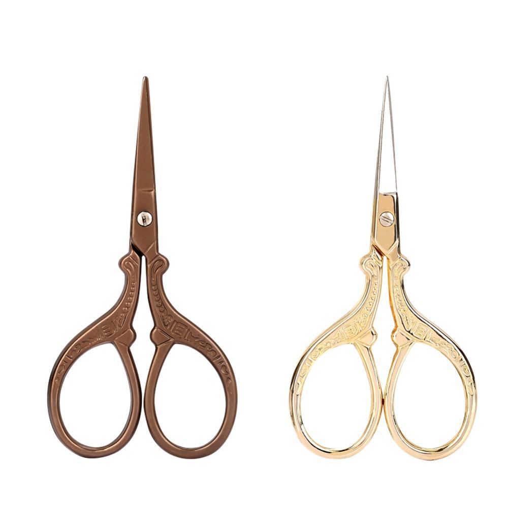 2pcs Crane Shaped Beauty Makeup Scissors Stainless Steel Facial Hair Scissors For Mustache