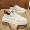 Men's shoes 2025 spring high-end versatile casual men's board shoes leather surface sports thick sole heightening small white tide shoes