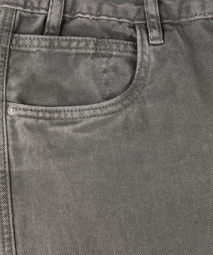 PANICALE Grey Stone Washed Straight Jeans