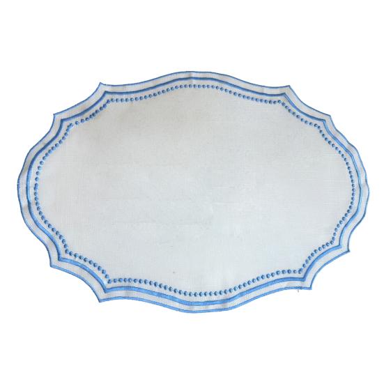 Placemat, Wrinkle-Resistant Embroidered Lace Table Mat, Heat-Resistant Non-Slip Washable Coaster Mat for Home Decor