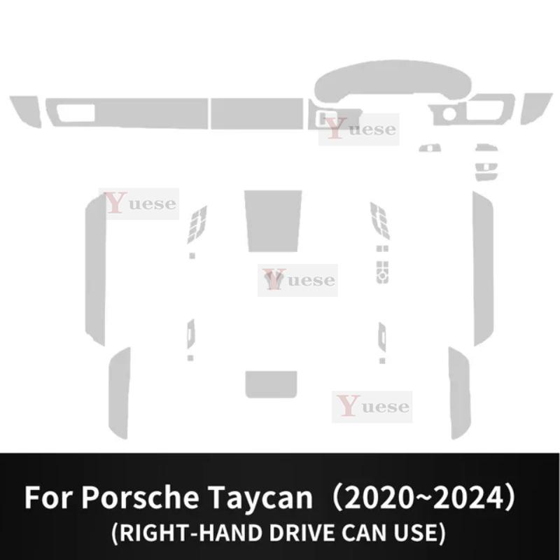 For PORSCHE Taycan -2024 Gearbox Panel Navigation Screen Automotive Interior TPU Protective Film Anti-Scratch Sticker