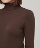 MUSINSA STANDARD WOMAN Women'S Ribbed Slim Turtleneck Knit [Brown]