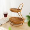 2/3 Layers Food Basket Imitation Rattan Weaving Decorative Standing Tray Serving Tray  Home Kitchen