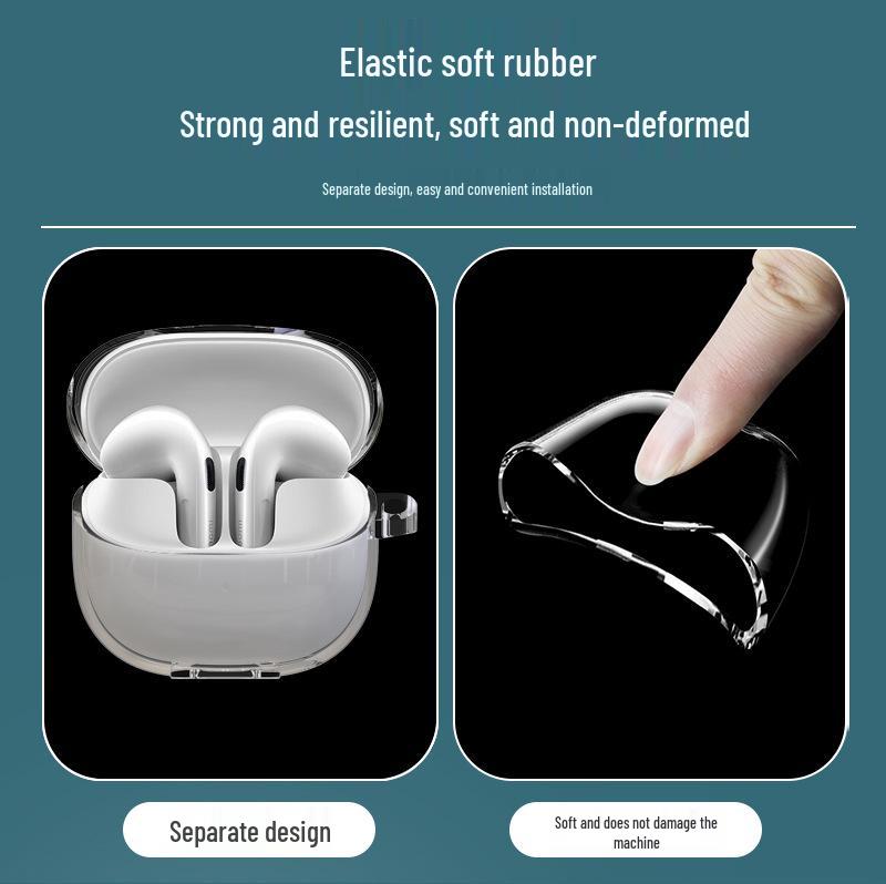 Xiaomi Buds 6 Transparent TPU Earphone Case - Drop-proof & Dust-proof Protection
