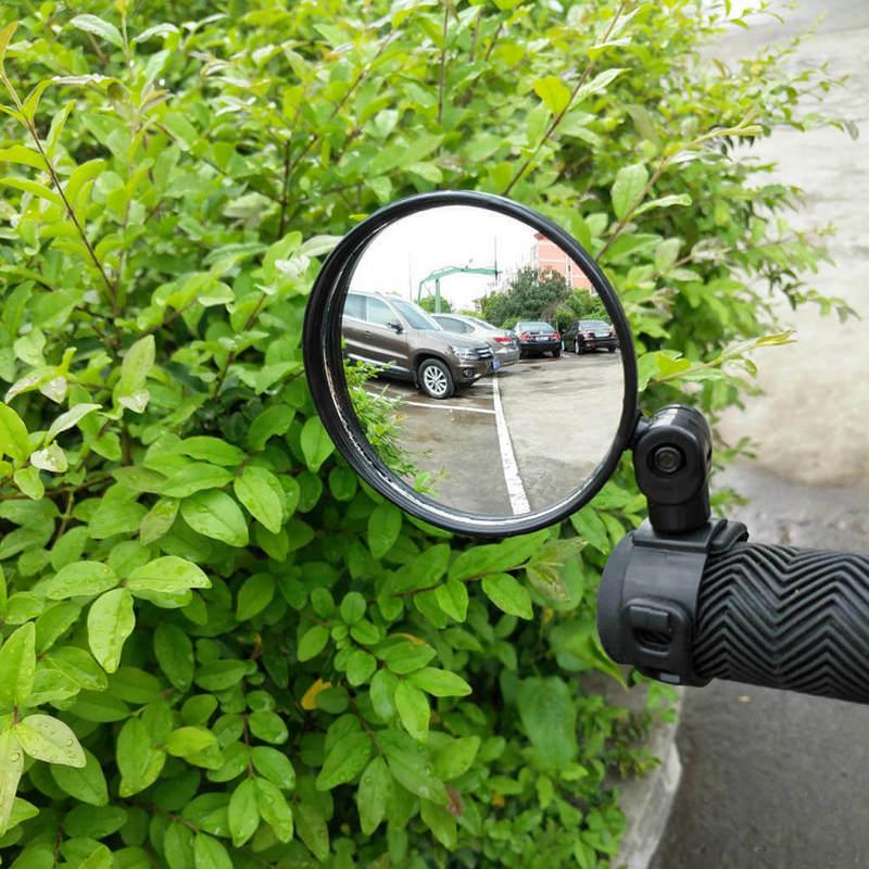 Bicycle Rearview Mirror Wide Angle Convex Mirror Bicycle Reflector Mountain Bike Rearview Mirror Silicone Handle Rearview Mirror