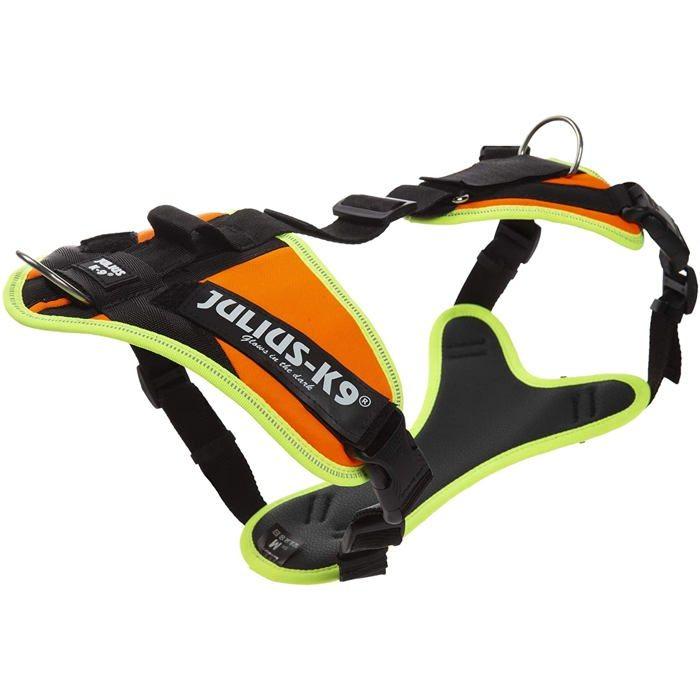 Mantrailing outdoor dog harness neon orange small - julius k9® orange arancione