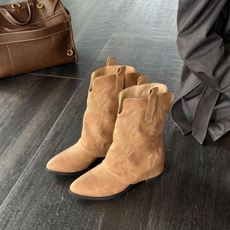 Fashion Hot Selling Pointed Toe Women Ankle Boots High Heels Shoes Autumn 2025 Designer Brand Boots Fashion Chunky Leather Boot